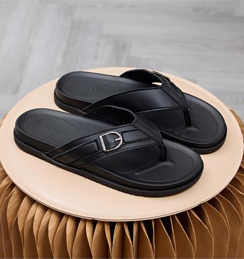 Dép Nam MWC 9227 - Dép Nam Quai Da Kẹp Phối Khoá Kim Loại Sang Trọng, Nam Tính, Bền Đẹp, Thời Trang.