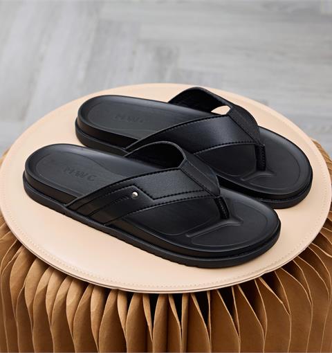 Dép Nam MWC 9232 - Dép Nam Đế Bằng Quai Da Kẹp Bền Đẹp, Nam Tính, Thời Trang.