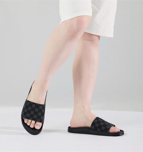 Dép Nam MWC 9235 - Dép Nam Quai Ngang Bản To Họa Tiết Caro, Chất Liệu Mới Bền Đẹp, Hottrend, Thời Trang.