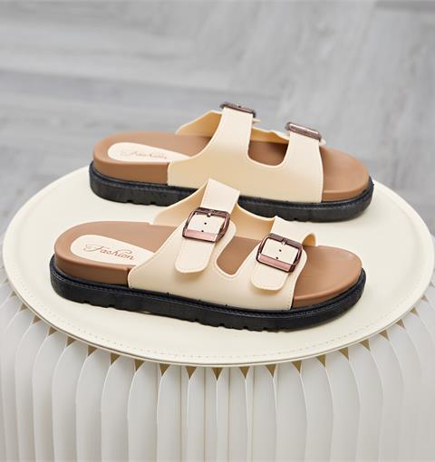 Dép Nữ MWC 8671 - Dép Nữ Quai Ngang 2 Khoá Êm Chân, Cá Tính, Dễ Phối Đồ.