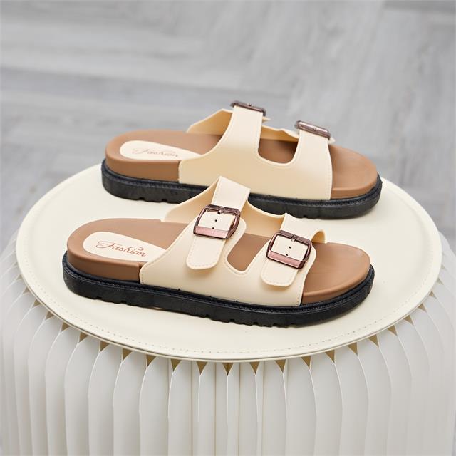 Dép Nữ MWC 8671 - Dép Nữ Quai Ngang 2 Khoá Êm Chân, Cá Tính, Dễ Phối Đồ.