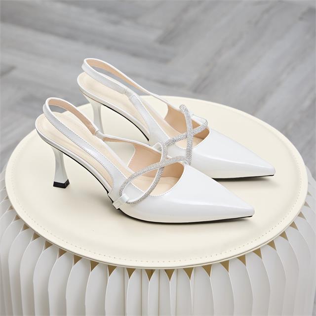 Giày Cao Gót MWC G328 - Giày Cao Gót 8P, Mũi Nhọn Quai Đá Chéo Sang Trọng, Thon Gọn, Tôn Dáng.