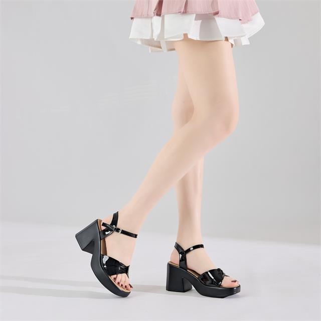 Giày Cao Gót MWC G329 - Sandal Đế Suồng 8cm Quai Ngang Bản To, Duyên Dáng, Nữ Tính, Thời Trang.