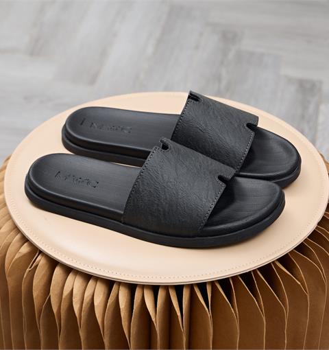 Dép Nam MWC 9255 - Dép Nam Da Vân Cao Cấp, Quai Ngang Bản To Êm Mềm, Bền Đẹp, Nam Tính.