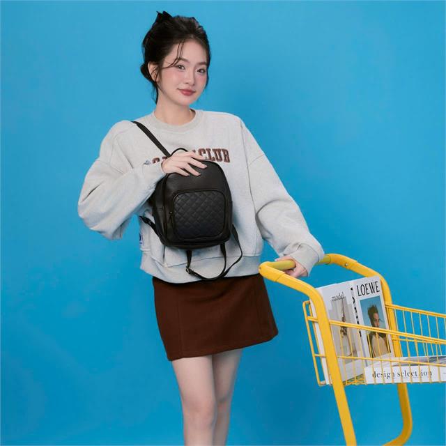 BALO MWC 1294 - Balo Da Mini Girl Phố Đi Học, Đi Làm, Đi Chơi Thanh Lịch, Hiện Đại.