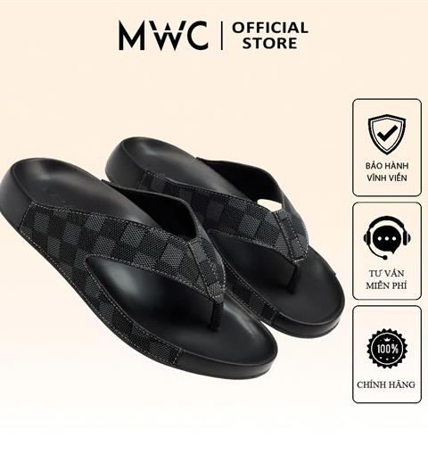  Dép Nam MWC 9247 - Dép Nam Quai Kẹp Da Caro Cao Cấp, Nam Tính, Sang Trọng, Bền Đẹp, Dễ Mang.