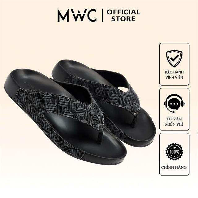  Dép Nam MWC 9247 - Dép Nam Quai Kẹp Da Caro Cao Cấp, Nam Tính, Sang Trọng, Bền Đẹp, Dễ Mang.