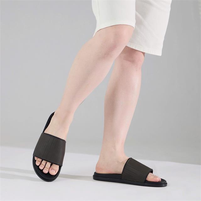 Dép Nam MWC 9266 - Dép Unisex Nam Quai Ngang Bản Rộng, Da Vân Sọc Bền Đẹp, Nam Tính, Đẳng Cấp Mới.