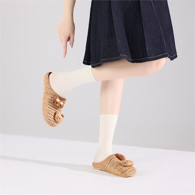 Dép Sục Nữ MWC 8677 - Dép Sục Mèo Bông Giả Đan Thoáng Khí, Dễ Thương, Êm Nhẹ, Thoáng Chân.