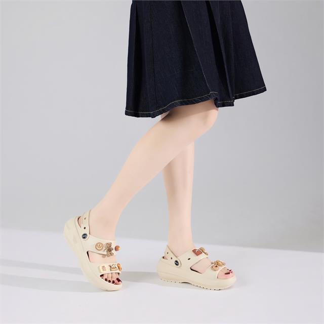 Dép Nữ MWC 8690 - Dép Sandal Nữ Gắn Charm Gấu Bánh Siêu Dễ Thương, Bền Đẹp, Thời Trang.
