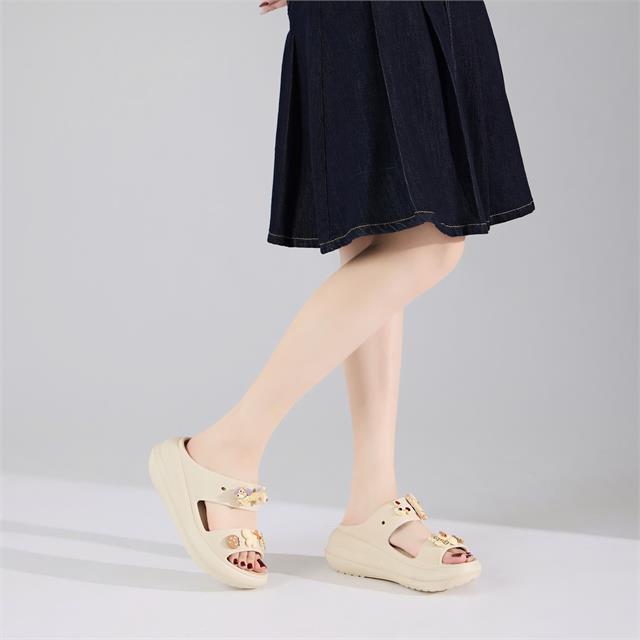 Dép Nữ MWC 8692 - Dép Eva Nữ Hai Quai Ngang Gắn Charm Thú Cưng Dễ Thương, Êm Nhẹ, Bền Đẹp.