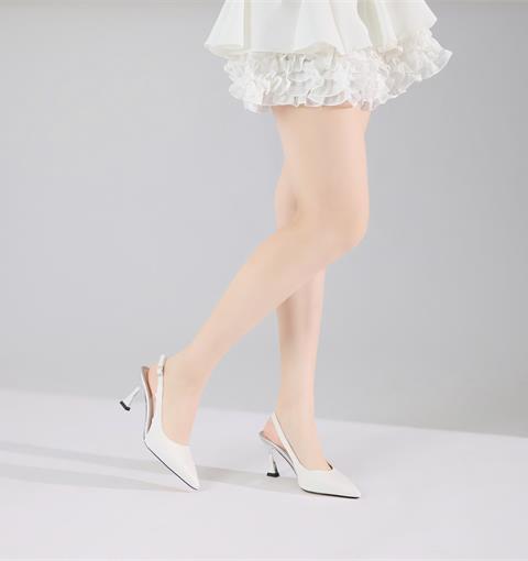 Giày Cao Gót MWC G312 - Giày Cao Gót 8P, Mũi Nhọn, Quai Hậu Phối Khoá Cài Thanh Lịch, Nữ Tính, Thời Trang.