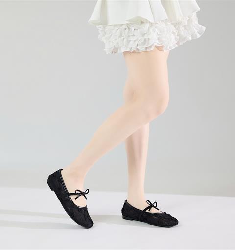 Giày Búp Bê MWC 2362 - Giày Búp Bê Ballet Ren Thêu Hoa Tinh Xảo, Mũi  Vuông Thời Thượng, Thanh Lịch, Thời Trang.