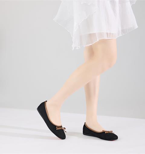 Giày Búp Bê MWC 2355 - Giày Búp Bê Mary Jane Mũi Bo Tròn Phối Nơ Tinh Khôi, Ngọt Ngào, Nữ Tính, Thời Trang.