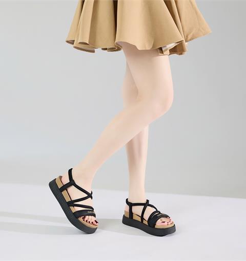 Giày Sandal Nữ MWC E169 - Giày Sandal Nữ Quai Ngang Bản Dẹp Phối Quai Mảnh Chéo Siêu Êm Nhẹ.