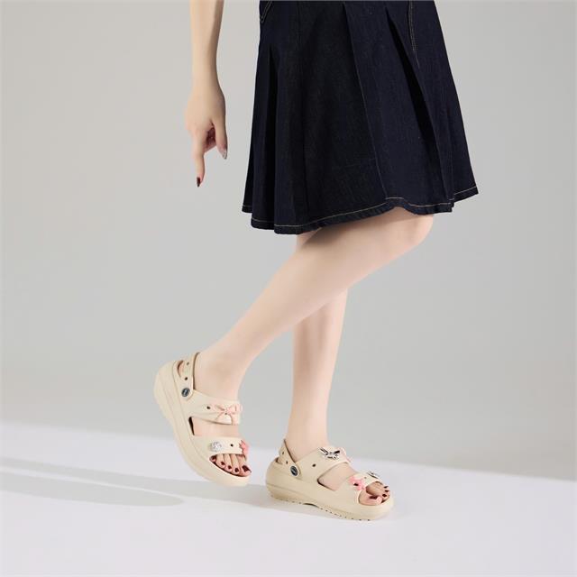  Dép Nữ MWC 8691 - Dép Sandal Nữ Hai Quai Ngang Gắn Charm Hoa Nơ Dễ Thương, Êm Nhẹ, Bền Đẹp.