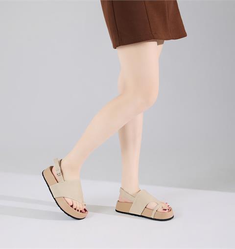 Giày Sandal Nữ MWC E220 - Sandal Nữ Quai Ngang Phối Xỏ Ngón Thanh Lịch, Cá Tính, Thời Trang.
