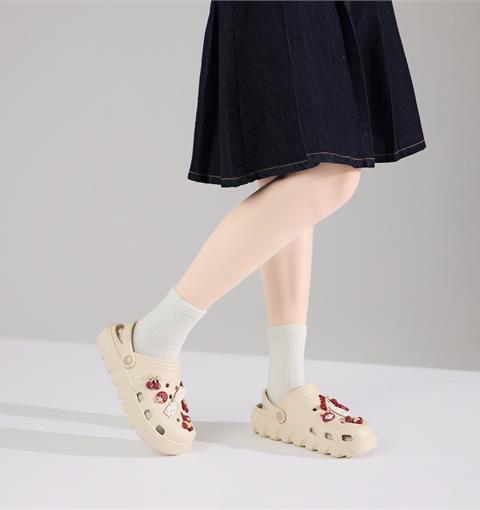 Dép Nữ MWC 8711 - Dép Sandal Eva Nữ Gắn Charm Gấu Nơ, Cherry Sweet Ngọt Ngào, Dễ Thương, Bền Đẹp.