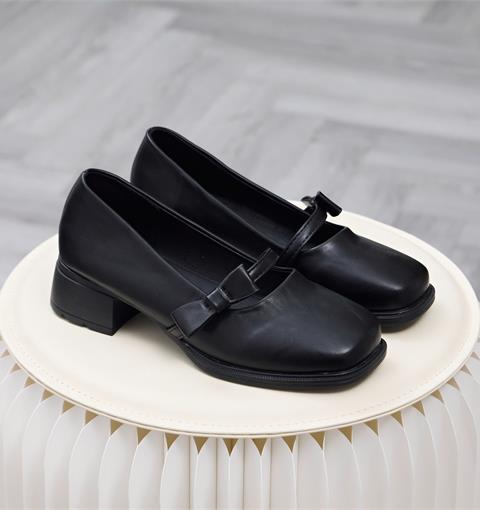 Giày Cao Gót MWC G366 - Búp Bê Thanh Lịch Nữ Phối Quai Ngang Mảnh Đính Nơ Nhỏ Xinh, Bền Đẹp.