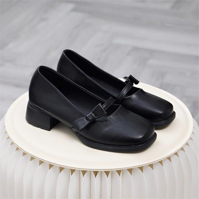 Giày Cao Gót MWC G366 - Búp Bê Thanh Lịch Nữ Phối Quai Ngang Mảnh Đính Nơ Nhỏ Xinh, Bền Đẹp.