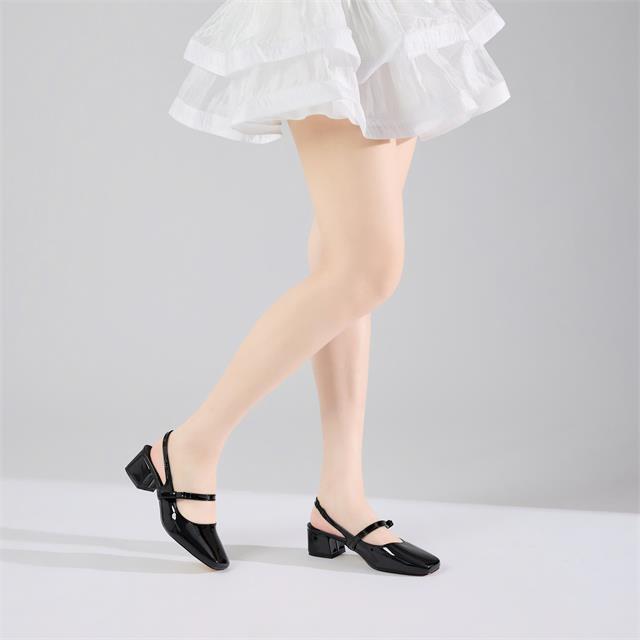 Giày Cao Gót MWC G340 - Giày Cao Gót 5cm, Mũi Vuông Thanh Lịch Phối Quai Nơ Nhỏ Xinh, Nữ Tính, Thời trang.