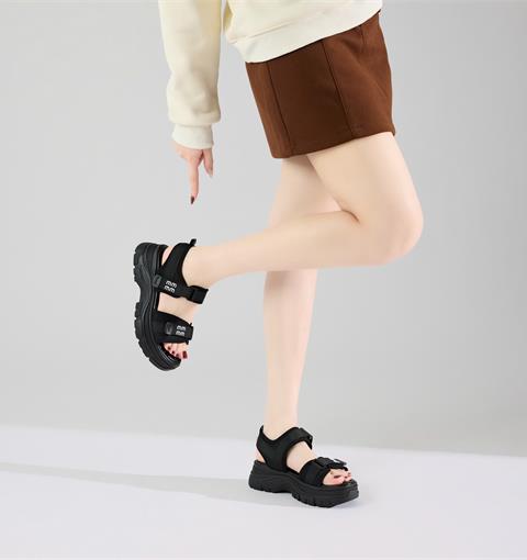 Giày Sandal Nữ MWC E222 - Sandal Thể Thao Nữ Đế Đúc Hiện Đại, Quai Ngang Dán Cài Êm Nhẹ, Thời Trang.