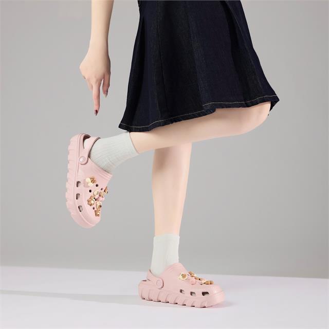 Dép Nữ MWC 8714 - Dép Sandal Eva Nữ Gắn Charm Hình Kẹo Gấu, Cherry Pet Nhỏ Xinh, Trẻ Trung, Năng Động.
