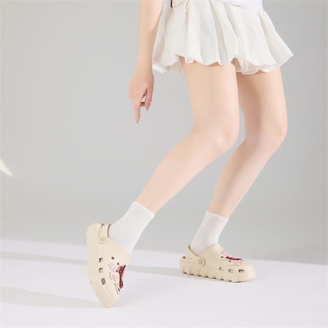 Dép Nữ MWC 8741 - Dép Sandal Nữ Gắn Charm Gấu Hoa Nơ Dễ Thương, Êm Nhẹ, Bền Đẹp.