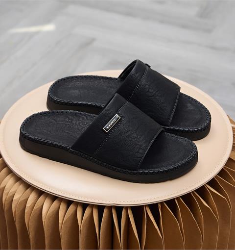 Dép Nam MWC 9285 - Dép Nam Quai Ngang Bản To Gắn Khóa Logo MWC Sang Trọng, Đẳng Cấp, Thời Trang.