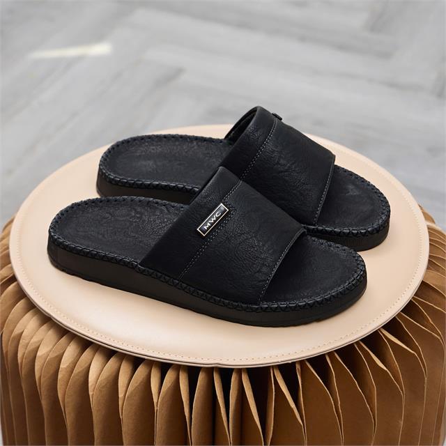 Dép Nam MWC 9285 - Dép Nam Quai Ngang Bản To Gắn Khóa Logo MWC Sang Trọng, Đẳng Cấp, Thời Trang.