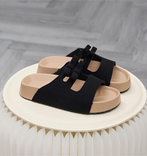 Dép Nữ MWC 8746 - Dép Nữ Hai Quai Ngang Bản To Phối Nơ Nhỏ Xinh, Thanh Lịch, Bền Đẹp.