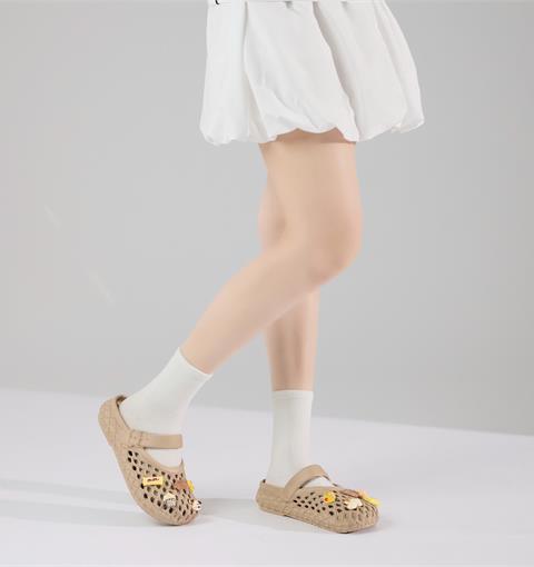 Dép Sục Nữ MWC 8745 - Dép Sục Nữ Gắn Charm Kẹo, Bắp, Bánh, Kem Ngọt Ngào, Xinh Xắn, Thời Trang.