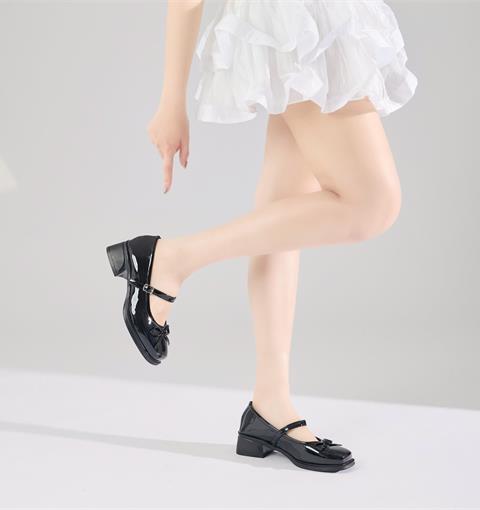 Giày Cao Gót MWC G268 - Giày Búp Bê Gót Êm, Nơ Xinh Phối Quai Ngang Mảnh Khoá Cài Thanh Lịch, Nữ Tính, Thời Trang.