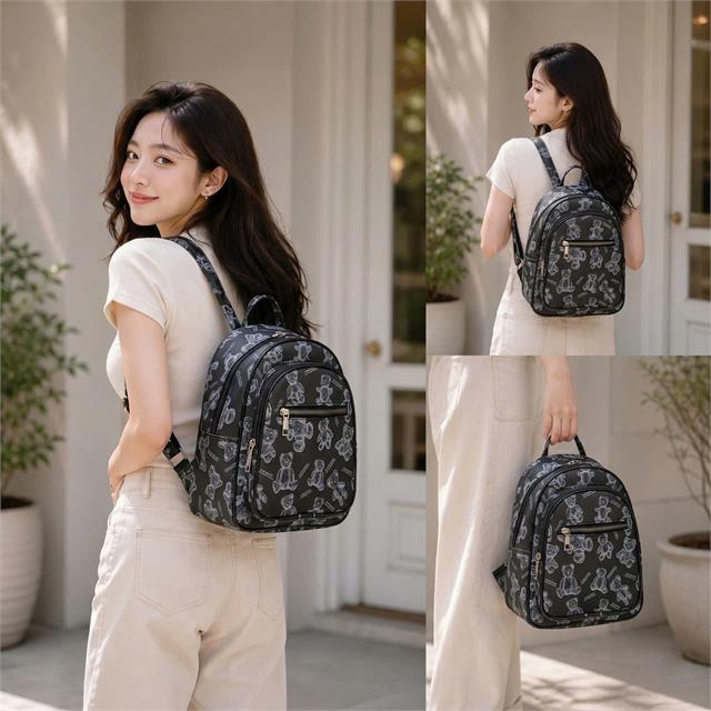 BALO MWC 1293 - Balo Mini Unisex Họa Tiết Gấu Trẻ Trung, Năng Động, Xu Hướng Mới Cho Phong Cách Trẻ Hiện Đại.
