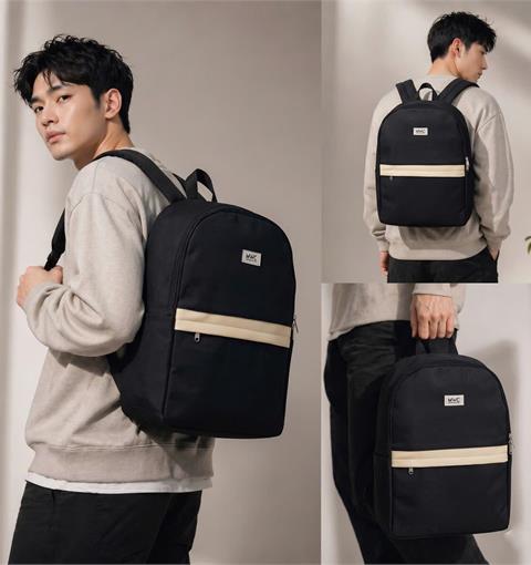 BALO MWC 1267 - Balo Unisex Phối Màu Đen, Be Thanh Lịch, Vừa Thời Trang Vừa Tiện Dụng Đựng Mọi Thứ Bạn Cần.