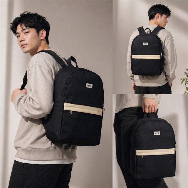 BALO MWC 1267 - Balo Unisex Phối Màu Đen, Be Thanh Lịch, Vừa Thời Trang Vừa Tiện Dụng Đựng Mọi Thứ Bạn Cần.