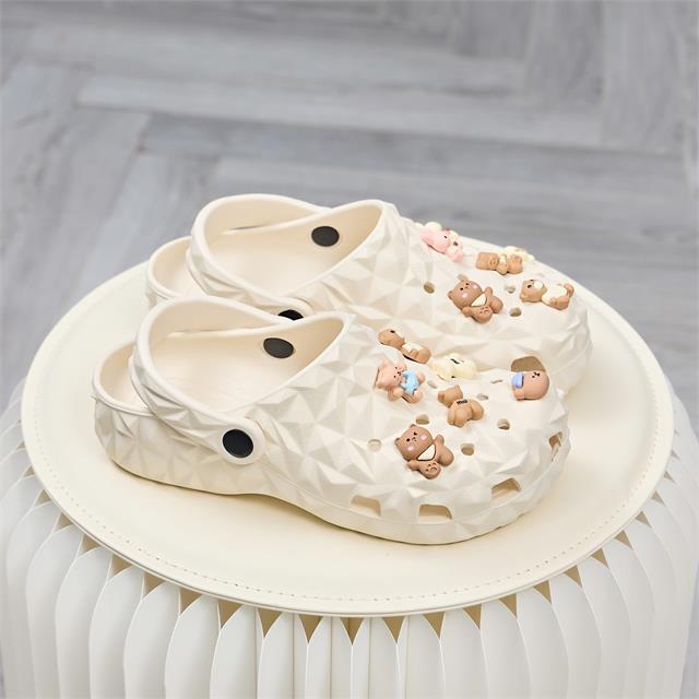 Dép Nữ MWC 8779 - Dép Sandal Eva Nữ Gắn Charm Thỏ Gấu Xinh Xắn, Êm Nhẹ, Bền Đẹp, Thời Trang.