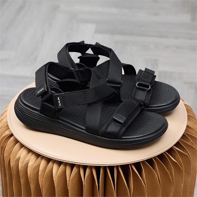 Giày Sandal Nam MWC 7123 - Sandal Nam Quai Ngang Chéo Phối Lót Dán Thanh Lịch Đi Học, Đi Làm, Bền Đẹp, Thời Trang.