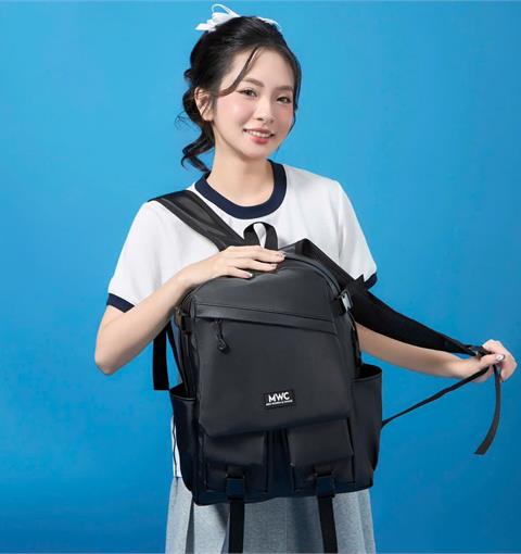 BALO MWC 1204 - Balo Unisex Thời Trang Chống Sốc, Chống Nước, Nhiều Ngăn Siêu Tiện Lợi Dùng Đựng Laptop, Mang Đi Học, Đi Chơi.