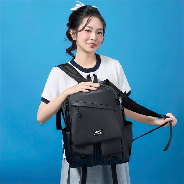 BALO MWC 1204 - Balo Unisex Thời Trang Chống Sốc, Chống Nước, Nhiều Ngăn Siêu Tiện Lợi Dùng Đựng Laptop, Mang Đi Học, Đi Chơi.