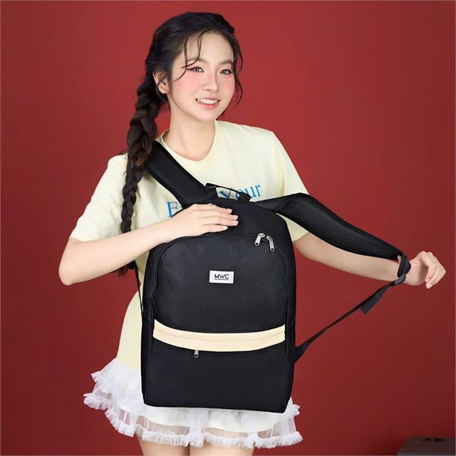 BALO MWC 1267 - Balo Unisex Phối Màu Đen, Be Thanh Lịch, Vừa Thời Trang Vừa Tiện Dụng Đựng Mọi Thứ Bạn Cần.