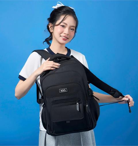 BALO MWC 1245 - Balo Unisex Thời Trang Chống Sốc, Chống Nước, Nhiều Ngăn Siêu Tiện Lợi Dùng Đựng Laptop, Mang Đi Học, Đi Chơi.