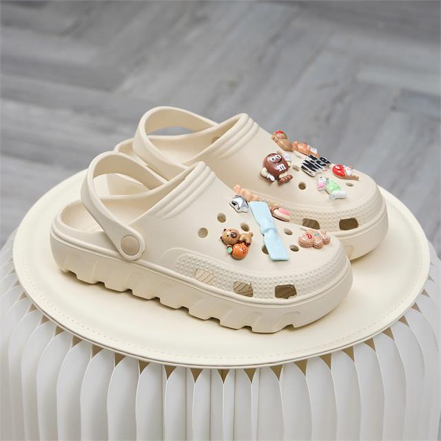 Dép Nữ MWC 8798 - Dép Sandal Eva Nữ Gắn Charm Nơ Gấu, Chữ Nice Nổi Bật, Nữ Tính, Thời Trang.