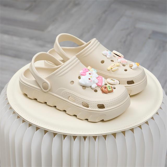 Dép Nữ MWC 8797 - Dép Sandal Eva Nữ Gắn Charm Mèo Nơ, Gấu Hoa Siêu Cute, Êm Nhẹ, Hot Trend.