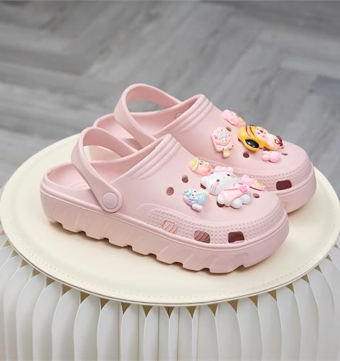 Dép Nữ MWC 8799 - Dép Sandal Eva Nữ Gắn Charm Mèo Xanh, Thỏ Hồng Xinh Xắn, Êm Nhẹ, Bền Đẹp.