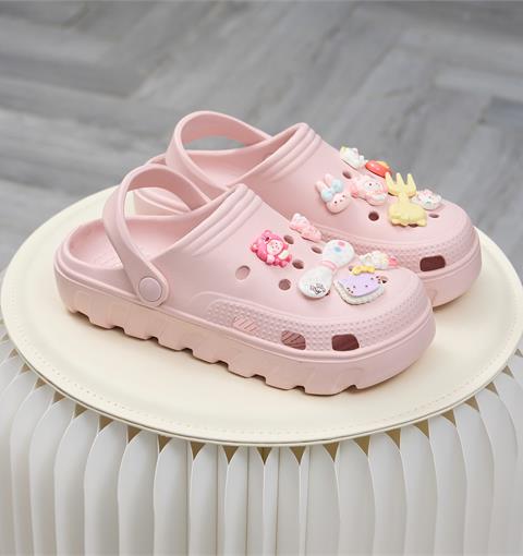 Dép Nữ MWC 8800 - Dép Sandal Eva Nữ Gắn Charm Mèo Nơ, Thỏ Hồng Xinh Xắn, Năng Động, Trẻ Trung.