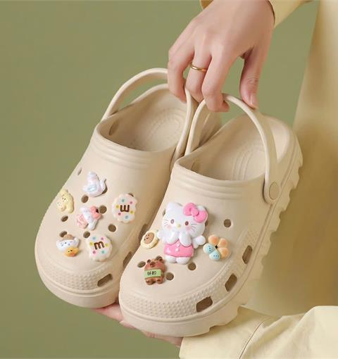 Dép Nữ MWC 8797 - Dép Sandal Eva Nữ Gắn Charm Mèo Nơ, Gấu Hoa Siêu Cute, Êm Nhẹ, Hot Trend.