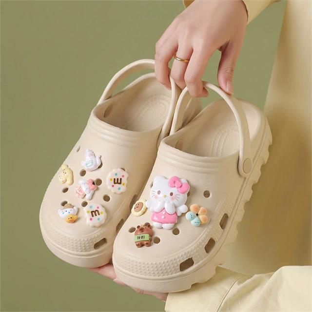 Dép Nữ MWC 8797 - Dép Sandal Eva Nữ Gắn Charm Mèo Nơ, Gấu Hoa Siêu Cute, Êm Nhẹ, Hot Trend.