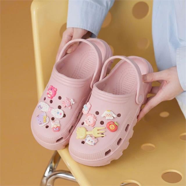 Dép Nữ MWC 8800 - Dép Sandal Eva Nữ Gắn Charm Mèo Nơ, Thỏ Hồng Xinh Xắn, Năng Động, Trẻ Trung.