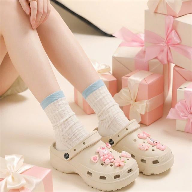 Dép Nữ MWC 8785 - Dép Sandal Eva CharmThỏ Hồng, Hoa Nơ Xinh Xắn, Êm Nhẹ, Bền Đẹp.